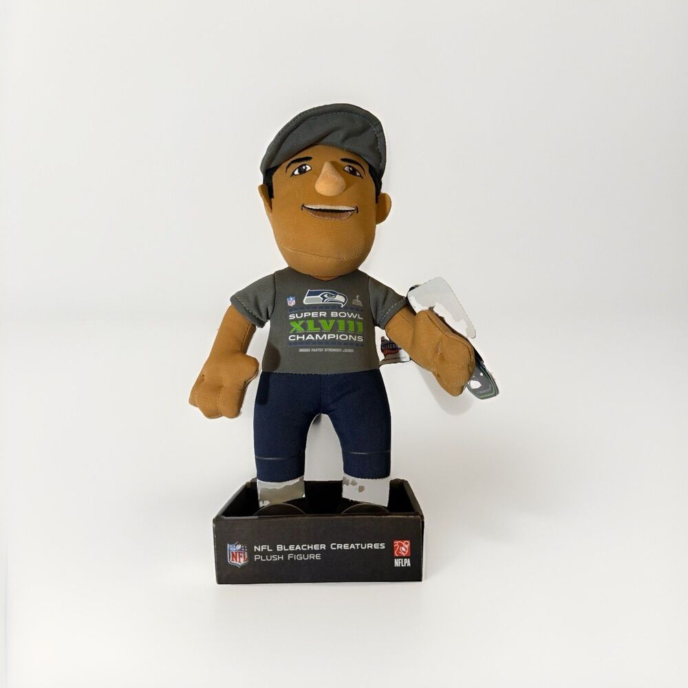 NEW Seattle Seahawks Russell Wilson Bleacher Creatures Super Bowl XLVIII Plush